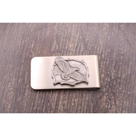 NEW Eagle Wildlife Money Clip Card Holder Pocket Stainless Steel 3D Strong - Picture 3 of 8